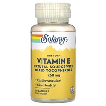 Вітамін E Токофероли Vitamin E Dry Form 268 mg Solaray Вітамін E Токофероли Vitamin E Dry Form 268 mg Solaray