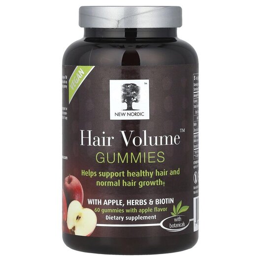 Основне фото товару Hair Volume Gummies with Apple Herbs & Biotin Apple Flavor Основне фото товару Hair Volume Gummies with Apple Herbs & Biotin, Мультивітаміни