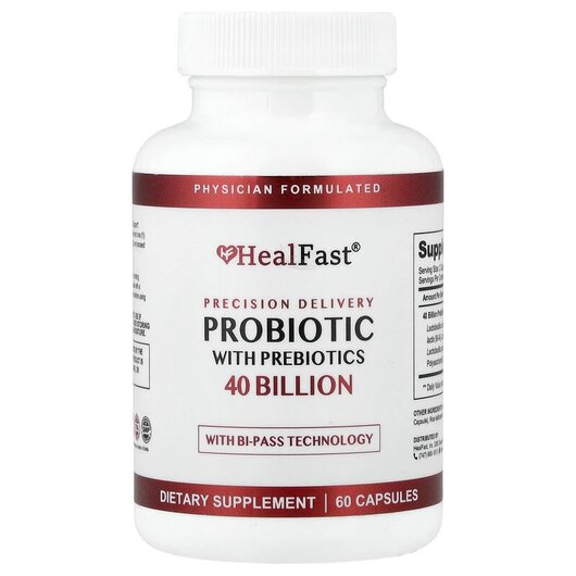 Основне фото товару Probiotic With Prebiotics Основне фото товару Healfast, Probiotic With Prebiotics, Пребіотики, 60 капсул