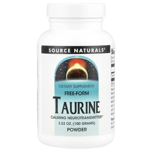 Основное фото товара Taurine Powder Основное фото товара Source Naturals, L-Таурин, Taurine Powder, 100 г