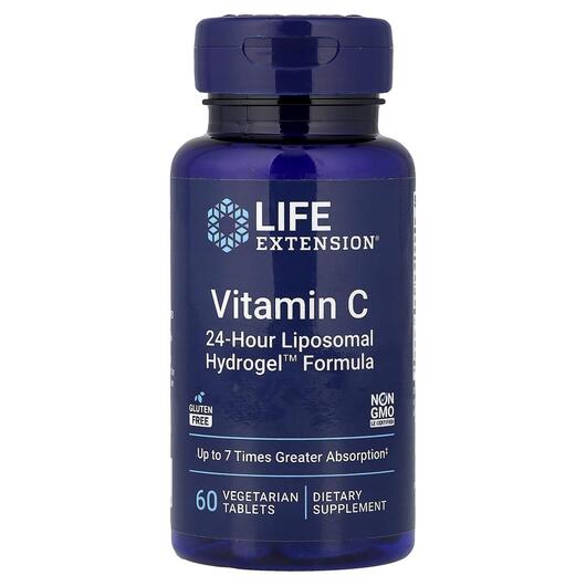 Основне фото товару Vitamin C 24-Hour Liposomal Hydrogel Formula, Вітамін C, 60 табле