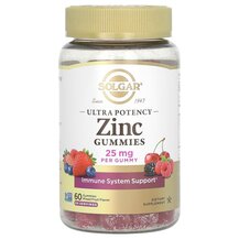 Ultra Potency Zinc Gummies Mixed Fruit 25 mg Цинк Solgar
