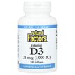 Фото товара Natural Factors, Витамин D3, Vitamin D3 25 mcg 1000 IU, 180 капсу