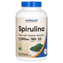 Spirulina 3000 mg Спирулина Nutricost 180 капсул