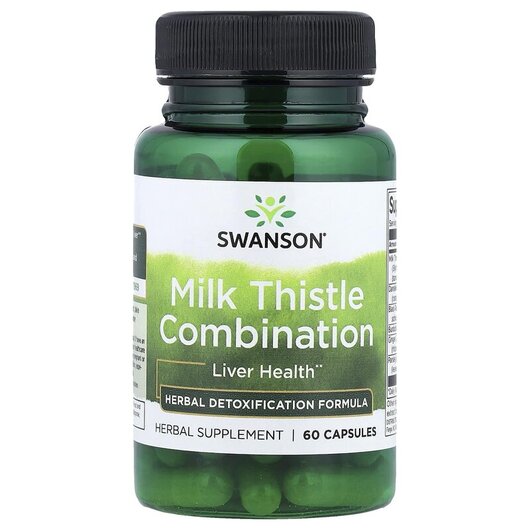 Основное фото товара Swanson, Расторопша, Milk Thistle Combination, 60 капсул
