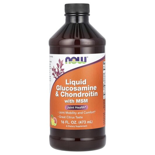 Основне фото товару Liquid Glucosamine & Chondroitin with MSM Citrus Основне фото товару Glucosamine Chondroitin with MSM, Глюкозамін Хондроітин, 473 мл