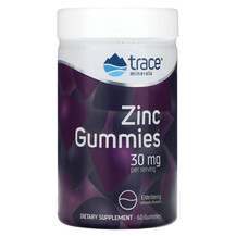 Цинк Zinc Gummies Elderberry 15 mg Trace 60 таблеток