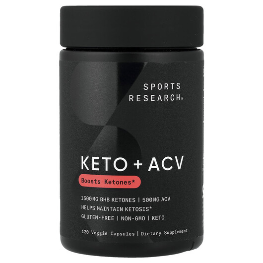 Основне фото товару Keto + ACV Основне фото товару Sports Research, Keto + ACV, Контроль ваги, 120 капсул