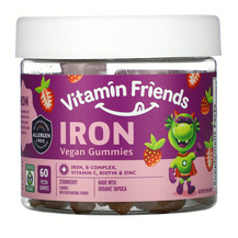Iron Vegetarian Gummies Железо с цинком Vitamin Friends