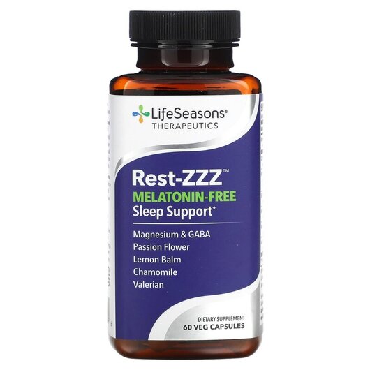 Основное фото товара Rest-ZZZ Melatonin-Free Sleep Support Основное фото товара Мелатонин, Rest-ZZZ Melatonin-Free Sleep Support, 60 капсул
