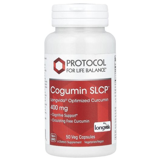 Основне фото товару Cogumin SLCP 400 mg, Оптимізований куркумін, 50 капсул