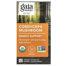 Cordyceps Mushroom Грибы Gaia Herbs 40 капсул Cordyceps Mushroom Грибы Gaia Herbs 40 капсул