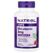 Мелатонін Melatonin Fast Dissolve Strawberry 3 mg Natrol Мелатонін Melatonin Fast Dissolve Strawberry 3 mg Natrol