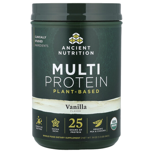 Основне фото товару Ancient Nutrition, Multi Protein Plant Based Vanilla, Протеїн, 54