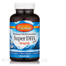 ДГК Super DHA Gems 500 mg Carlson 60 капсул