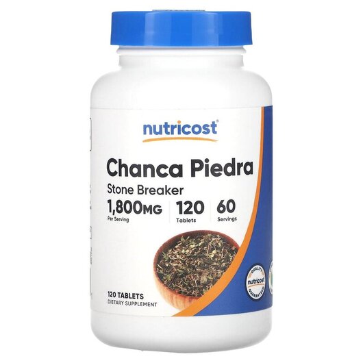 Основне фото товару Chanca Piedra 1800 mg Основне фото товару Nutricost, Chanca Piedra 1800 mg, Ломикамінь, 120 таблеток