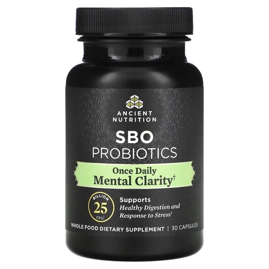 Основное фото товара Пробиотики, SBO Probiotics Mental Clarity 25 Billion CFU, 30 капс