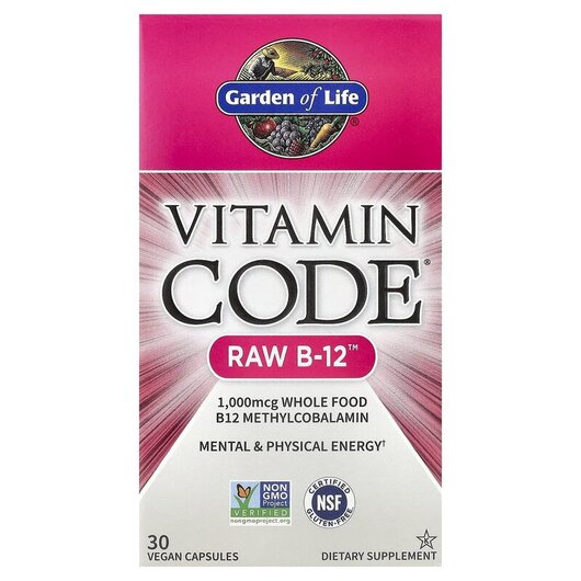 Основное фото товара Vitamin Code RAW B-12 Основное фото товара Garden of Life, Витамин B, Vitamin Code RAW B-12, 30 капсул