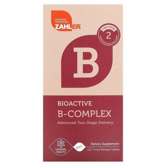 Основное фото товара Zahler, B-комплекс, Bioactive B-Complex, 120 Timed Release Tablet