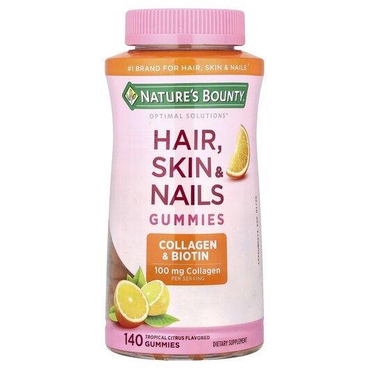 Основное фото товара Hair Skin & Nails Gummies Tropical Citrus Основное фото товара Hair Skin & Nails Gummies Tropical Citrus, Кожа ногти волосы,