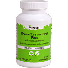 Ресвератрол Trans-Resveratrol Plus Vitacost 60 капсул