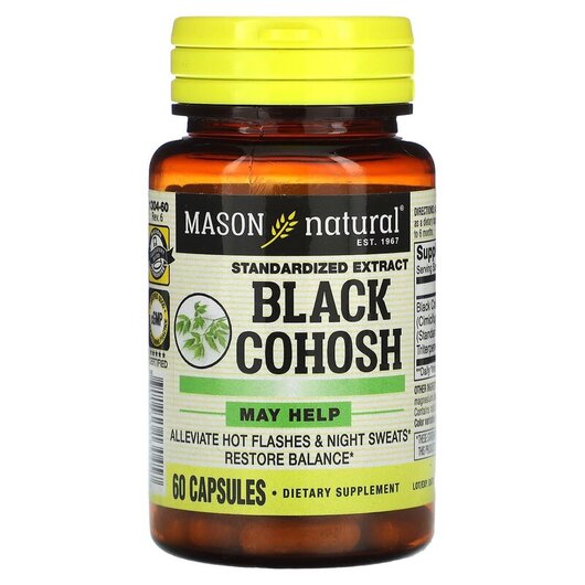 Основное фото товара Black Cohosh Standardized Extract Основное фото товара Клопогон кистевидный, Black Cohosh Standardized Extract, 60 капсу