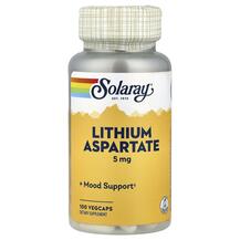 Lithium Aspartate 5 mg Литий Solaray 100 Vegcaps