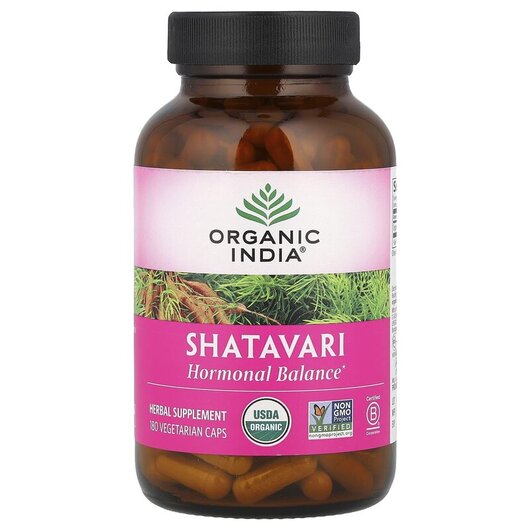 Основное фото товара Organic India, Шатавари, Shatavari 800 mg, 180 капсул