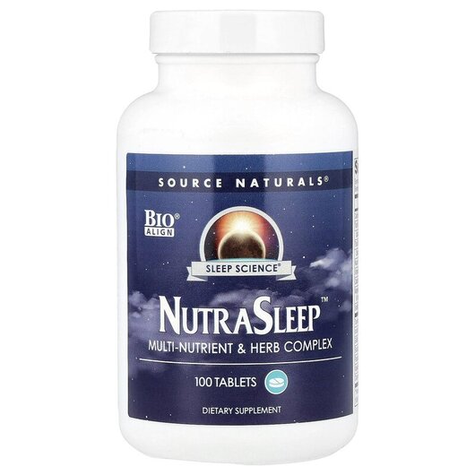 Основное фото товара NutraSleep Основное фото товара Source Naturals, Таблетки NutraSleep 100, NutraSleep 100, 100 таб