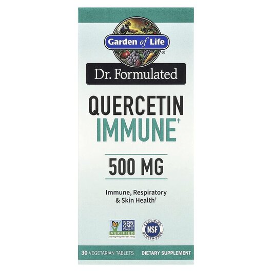 Основное фото товара Dr. Formulated Quercetin Immune 500 mg Основное фото товара Кверцетин 500 мг Безводный, Quercetin Immune, 30 таблеток