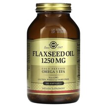 Flaxseed Oil 1250 mg Льняное Масло Solgar 100 капсул