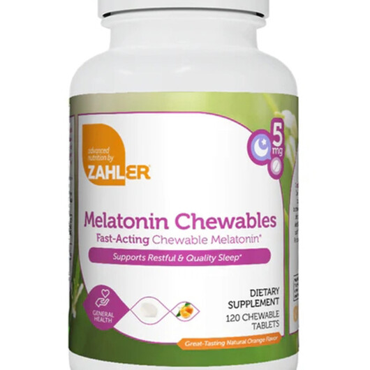 Основное фото товара Melatonin Chewables Основное фото товара Zahler, Мелатонин, Melatonin Chewables, 120 таблеток