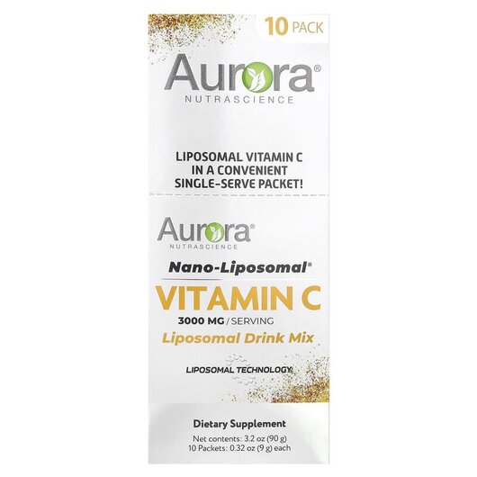 Основное фото товара Liposomal Drink Mix Vitamin C 3000 mg Основное фото товара Витамин C, Liposomal Drink Mix Vitamin C 3000 mg, 10 шт