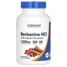 Berberine HCl With Ceylon Cinnamon Берберин Nutricost Berberine HCl With Ceylon Cinnamon Берберин Nutricost