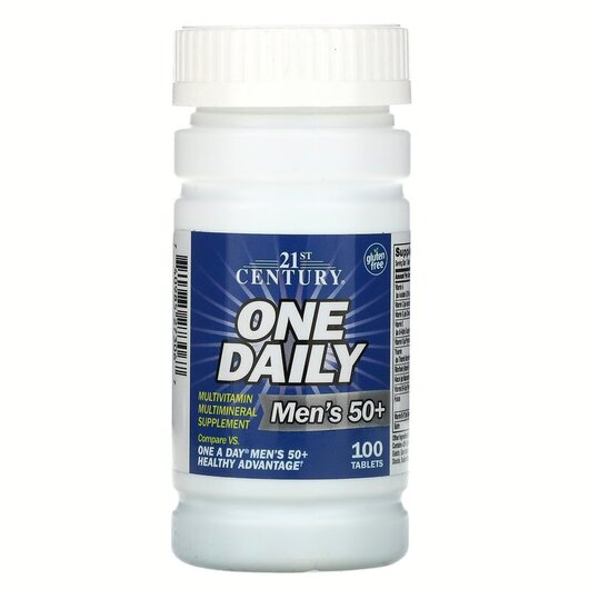 Основное фото товара One Daily Mens 50 Multivitamin Multimineral Основное фото товара Витамины для мужчин 50+, One Daily Mens 50+, 100 таблеток
