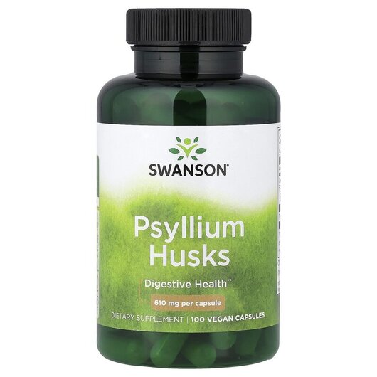 Основное фото товара Swanson, Псиллиум, Psyllium Husks 610 mg, 100 капсул