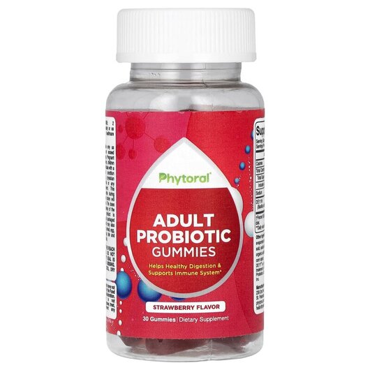 Основное фото товара Adult Probiotic Gummies Strawberry Основное фото товара Конфеты с клетчаткой, Adult Probiotic Gummies Strawberry, 30 табл