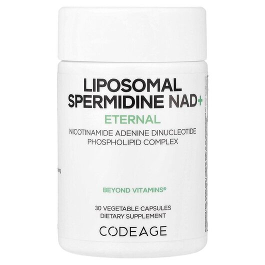 Основне фото товару Liposomal Spermidine NAD+ Основне фото товару CodeAge, Liposomal Spermidine NAD+, Нікотинамід НАД+, 30 капсул
