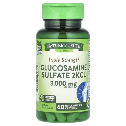 Основное фото товара Triple Strength Glucosamine Sulfate Основное фото товара Глюкозамин Хондроитин, Triple Strength Glucosamine Sulfate, 60 ка