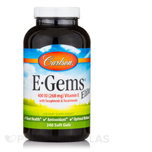 Вітамін E Токофероли E-Gems Elite 400 IU 268 mg Carlson Вітамін E Токофероли E-Gems Elite 400 IU 268 mg Carlson