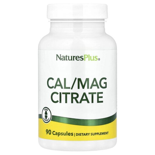 Основное фото товара Natures Plus, Кальций Магний, Cal/Mag Citrate, 90 капсул