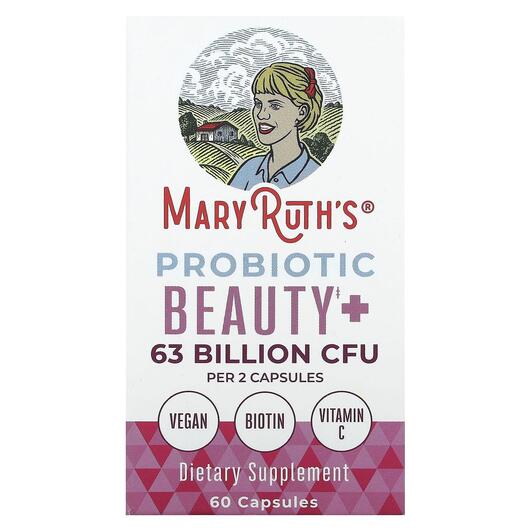 Основне фото товару MaryRuth's, Probiotic Beauty+ 63 Billion CFU, Пробіотики, 60