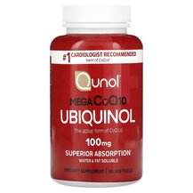 Мега Убіхінол Mega Ubiquinol CoQ10 100 mg Qunol 60 капсул