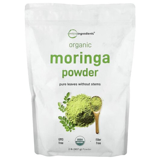 Основное фото товара Micro Ingredients, Моринга, Organic Moringa Leaf Powder, 907 г