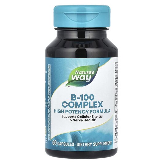 Основное фото товара Nature's Way, B-комплекс, B-100 Complex with B2 Coenzyme, 60