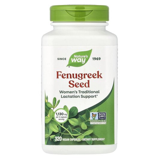 Основное фото товара Семена пажитника 1220 мг, Fenugreek Seed 1220 mg 320 Vegan, 320 к