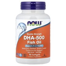 ДГК DHA-500 Fish Oil Double Strength NOW Foods 90 капсул ДГК DHA-500 Fish Oil Double Strength NOW Foods 90 капсул