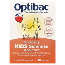 Kids Probiotics Gummies Strawberry Пробиотики Optibac