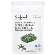 Хлорела Spirulina & Chlorella Super Algae Tablets 250 mg Хлорела Spirulina & Chlorella Super Algae Tablets 250 mg
