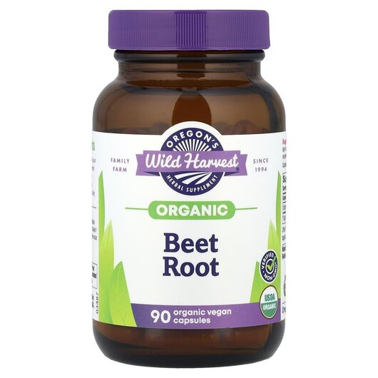 Основне фото товару Organic Beet Root 1260 mg, Червоний буряк, 90 капсул